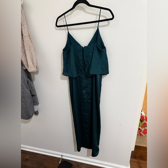 EUC Shona Joy Luxe Cocktail Frill Dress Green Tulip size 6 - Picture 3 of 4